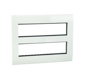 Legrand Myrius 16M White Plate With Frame, 6732 56